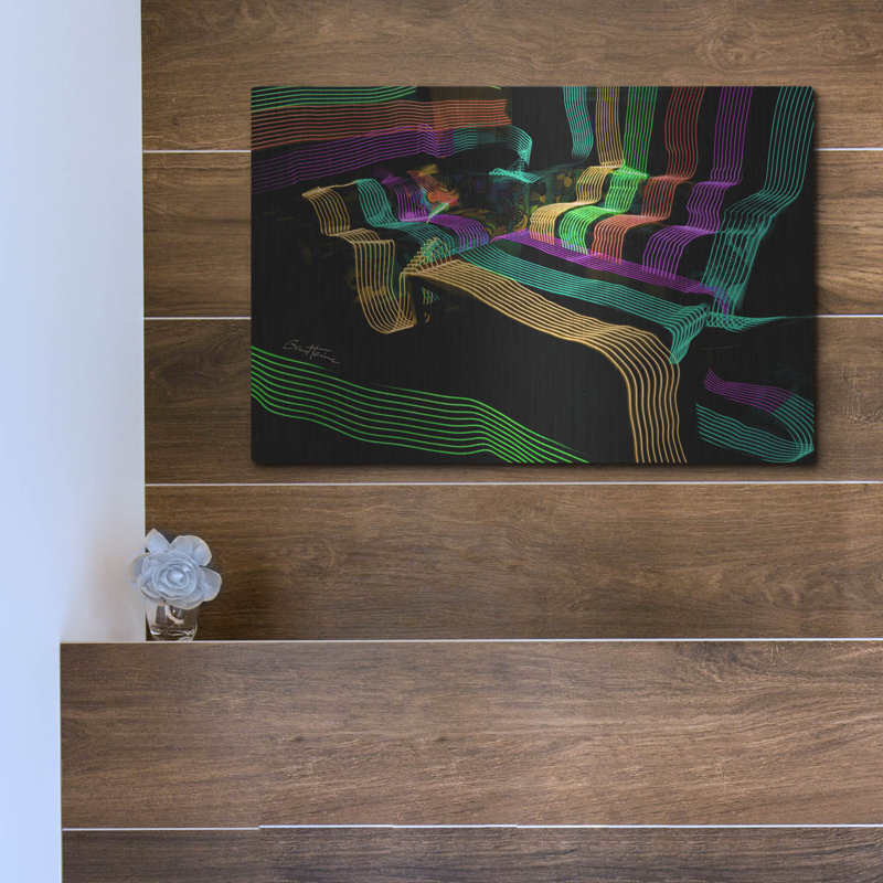 Ivy Bronx «Led Lights 4» par Ben Heine, art mural en métal, H 12 po x l 16 po