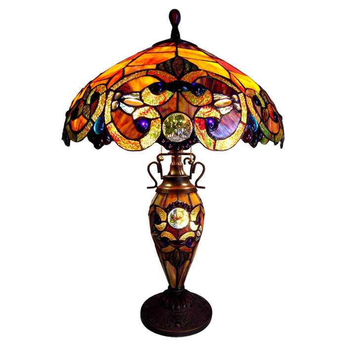 Lampe de table 26 po Elston, Orange