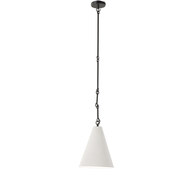 Grazia Pendant, Matte White Plaster