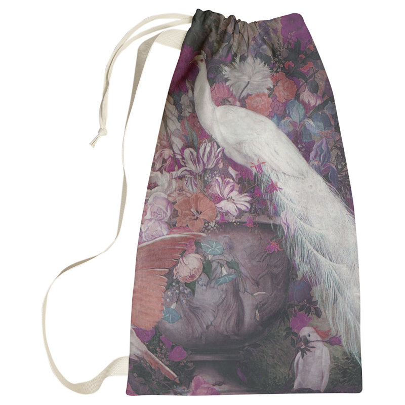 Maciel Fabric Laundry Bag with Handles, Small ( 64" H x 20" W x 1.5" D), Pink
