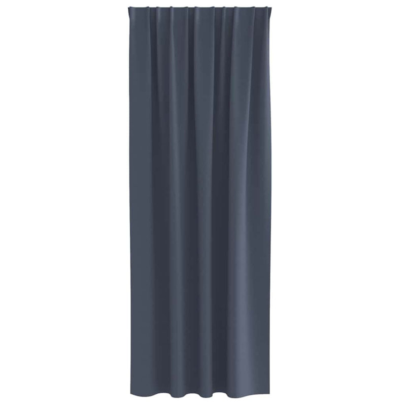 Blackout Curtain Pair, 225cm Width x 140cm Drop, Anthracite