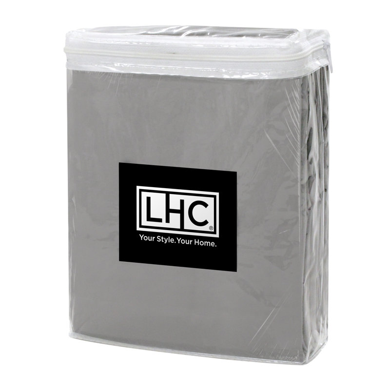 Gray Cotton Weighted Throw Blanket Cover with Zipper Closure