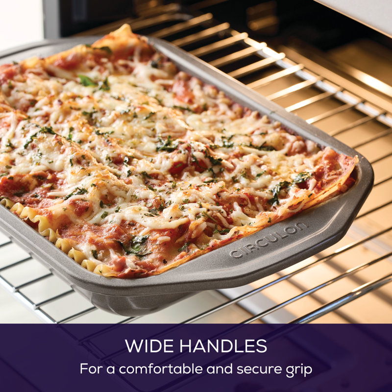 Circulon Total Bakeware Nonstick Toaster Oven and Personal Pizza Pan Baking Set, 4 Piece