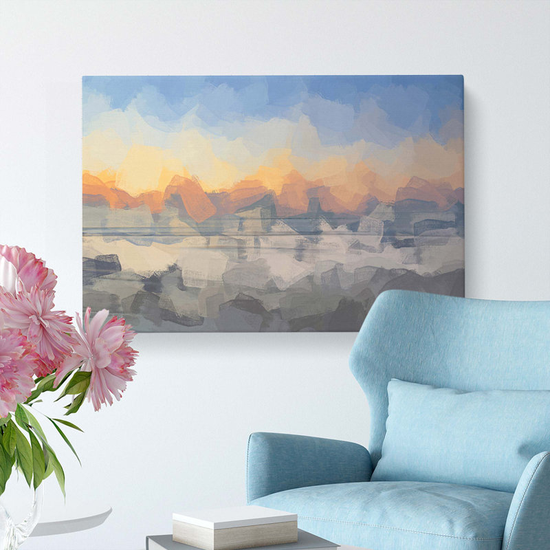 Ocean Scene In Abstract - Wrapped Canvas, 50cm H x 76cm W x 3cm D