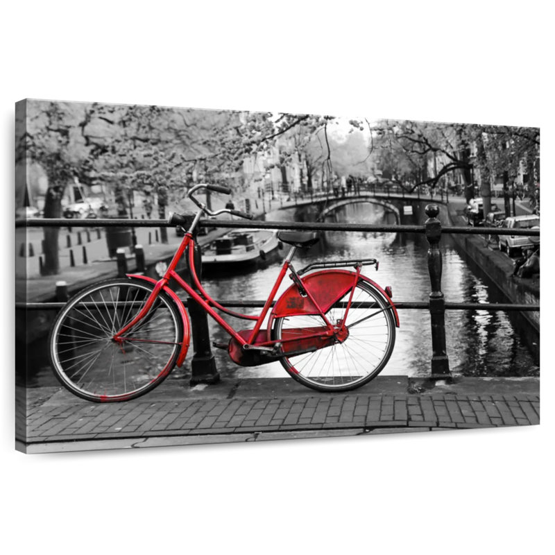 Mehar Red Amsterdam Bicycle, 32" H x 48" W