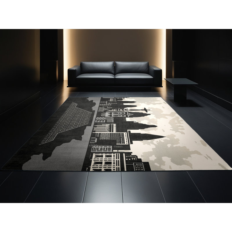 Tapis marocain d'inspiration mondiale Pegah lavable à la machine - Reliure, 2 x 5