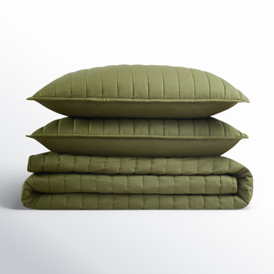 Brooklyn Loom Oversized Cotton Percale Quilt Set