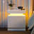 2 - Drawer Nightstand with APP Controlled LED Light and High Gloss Finish-1436207154