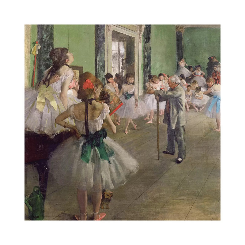 The Dancing Class, C.1873-76 by Edgar Degas - Wrapped Canvas Painting, 45.72 cm H x 45.72 cm W x 1.91 cm D