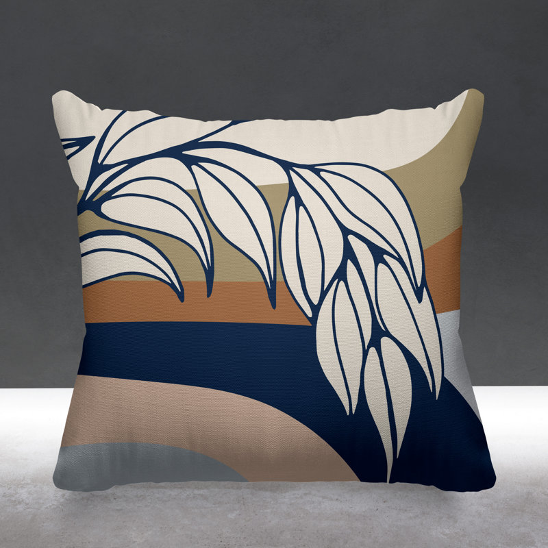 Housse et insert de coussin extérieur d'extérieur, Bleu marine, H 17 po x l 17 po