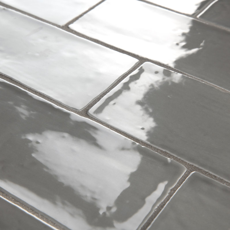 Chester Series 3" x 6" Ceramic Subway Wall Tile in Grey