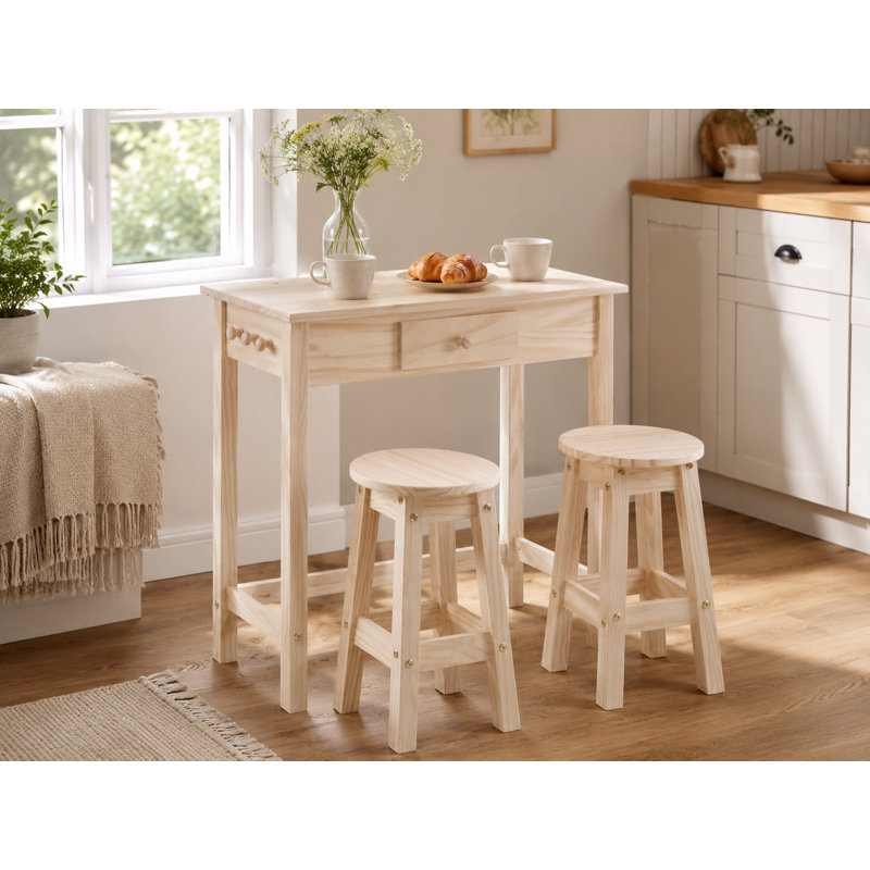 Freeport Haughton Breakfast Table Set Wood - Enhance your dining with a perfect piece for breakfast or dinner, Unfinished