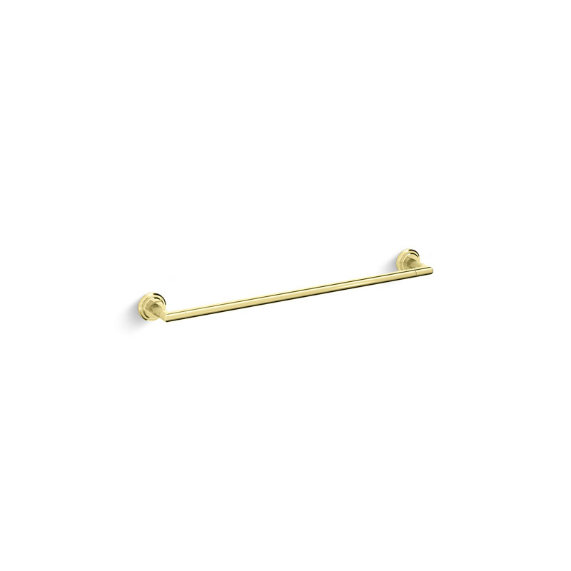 Pinna Paletta® Towel Bar 26.25", Unlacquered brass
