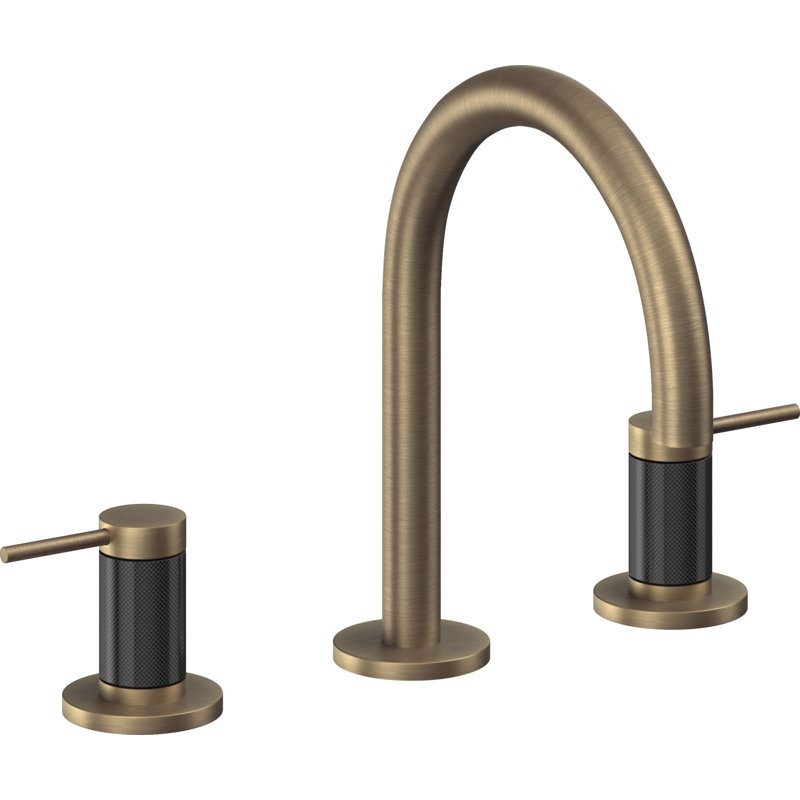 D Street 8" Widespread Lavatory Faucet, Antique Brass Flat