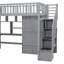Lit mezzanine avec bibliothèque, tiroirs, bureau et garde-robe-110899365-110899364