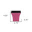 5" Hot Pink Recycled Plastic Indoor Outdoor Square Pot Planter