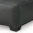 Burt Oversized Accent Ottoman, Dark Graphite Grey Polyester, 40 Inch