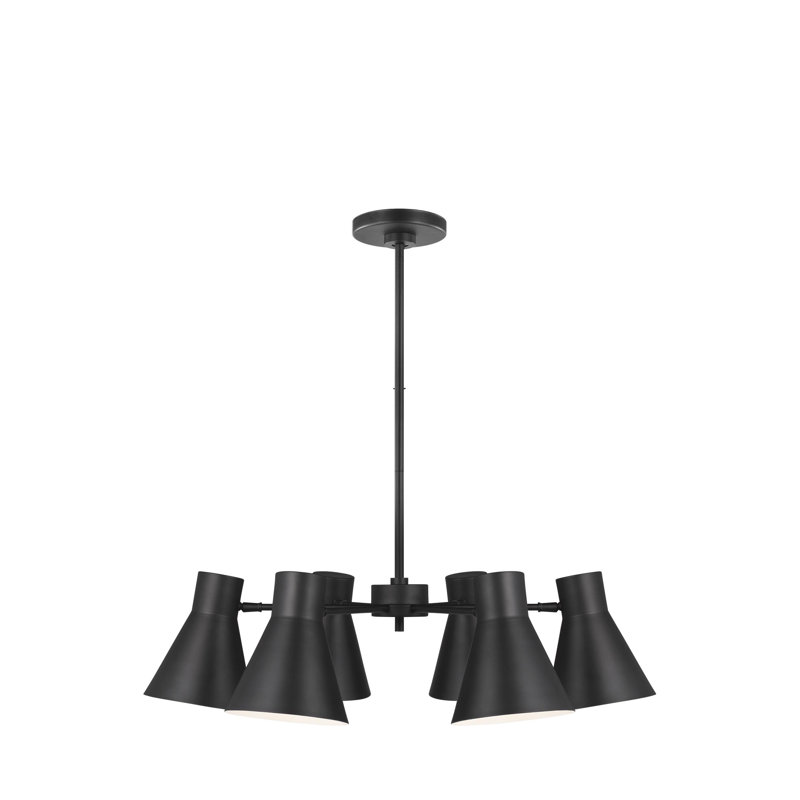 Lustre 6 lumières Anton, Noir minuit