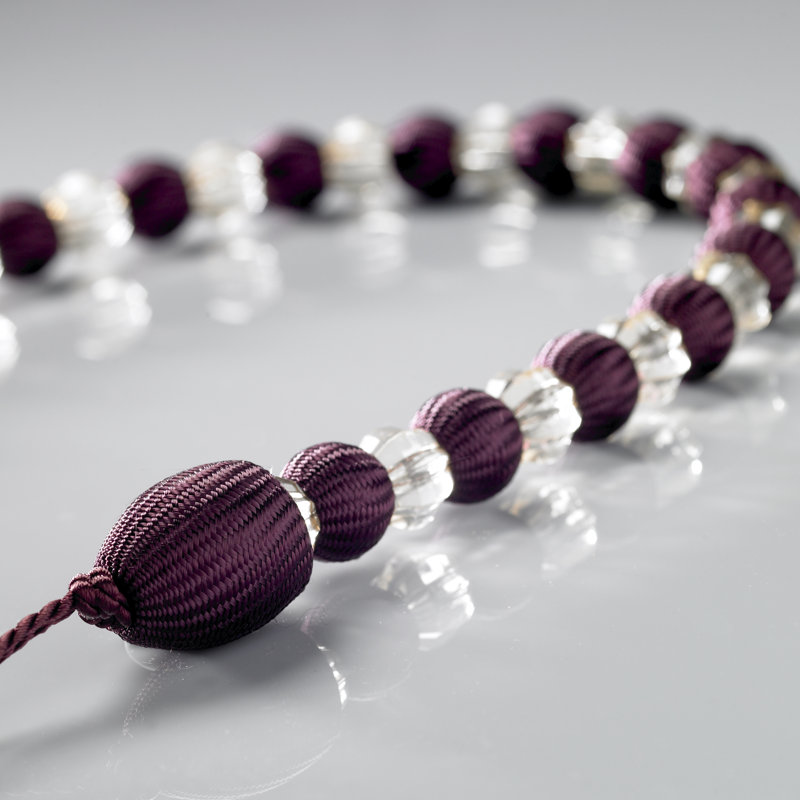 Canaan Earl Beaded Curtain Tieback, Aubergine