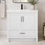 Meuble-lavabo autoportant simple 36 po avec lavabo en céramique Lumina, blanc, contreplaqué de bois franc, portes à fermeture en douceur et rangement réglable intérieur-518037201-518037206