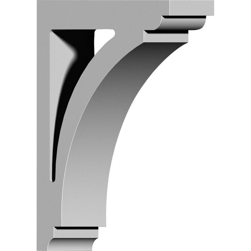 Endurathane Richmond Bracket, 4"W x 12"D x 16"H, Factory Primed, 16" H x 4" W x 12" D