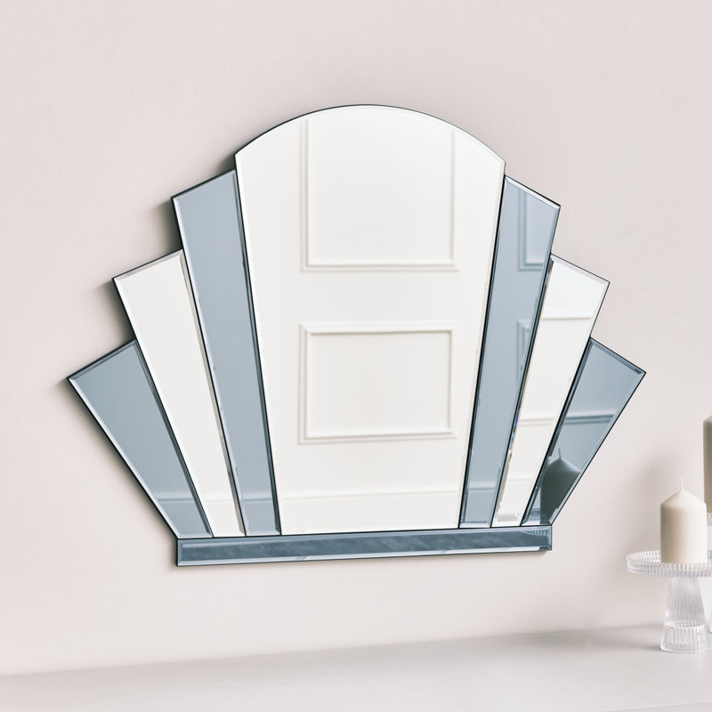 Alexcis Flat Wall Mirror, Grey