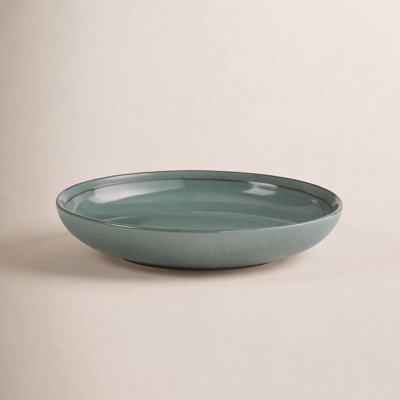 Gibson Elite Beckett Stoneware Reactive Glaze 16 Piece Plates and Bowls Dinnerware Set