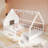 Full Size Wood House Bed With Window And Fence, Bed Frame-1462032052