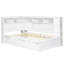 Lit de jour simple en bois avec tablettes de rangement, USB et lit gigogne, blanc-1953455812