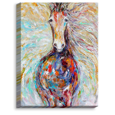 « wild cheval run » par karen tarlton, reproduction d’art sur toile tendue