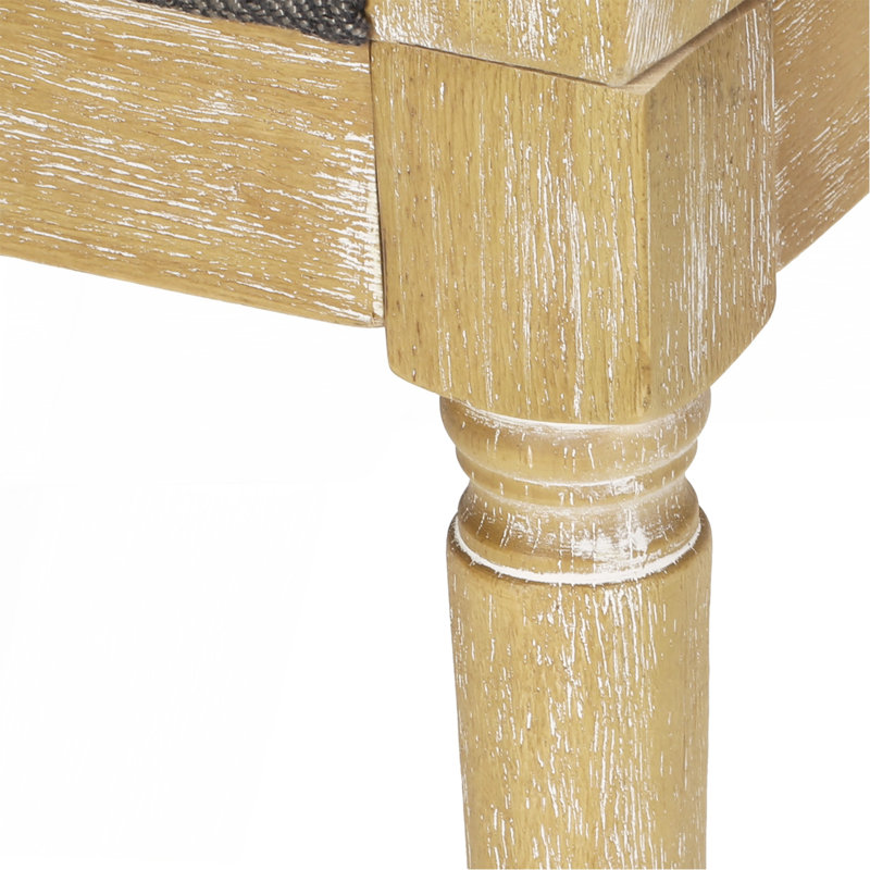 Chaise d'appoint en bois d'hévéa gris anthracite
