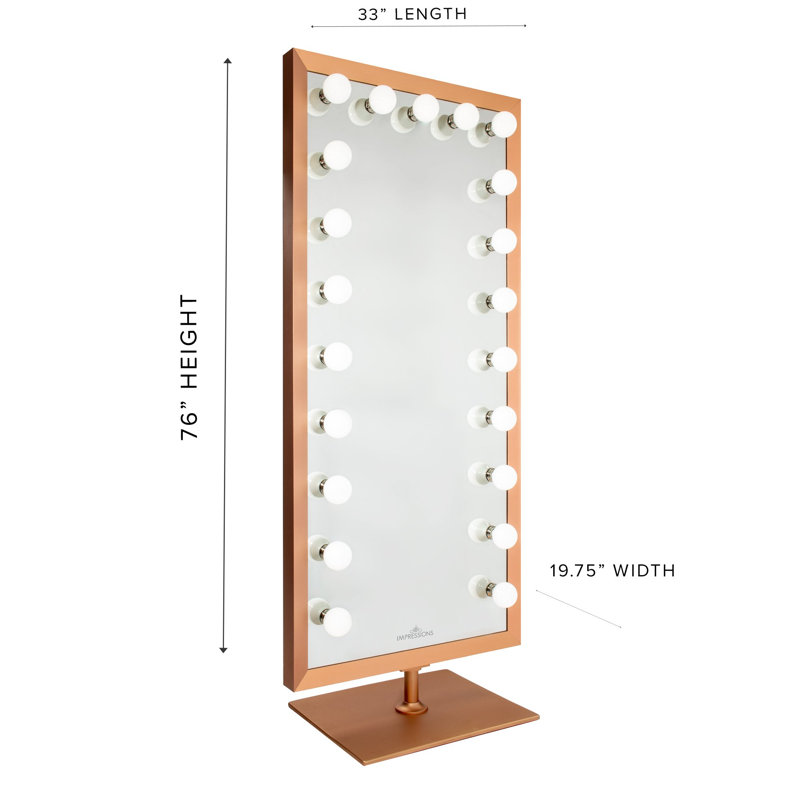 Miroir de maquillage lumineux Starlight, Or
