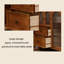 Armoire latérale de rangement en bois massif brun de style américain 39,37 "