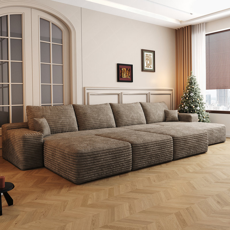 Luxueux canapé-lit modulaire pour le salon sans assemblage requis, Chameau