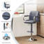 Tabouret de bar rotatif en simili cuir avec accoudoirs et repose-pieds Tavion-593063296