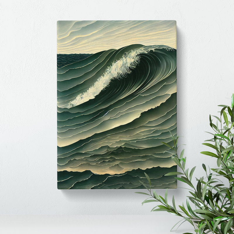 XC1022-1726X Crashing Ocean Wave 1 Piece Wrapped Canvas Wall Art, 50cm H x 35cm W x 3cm D