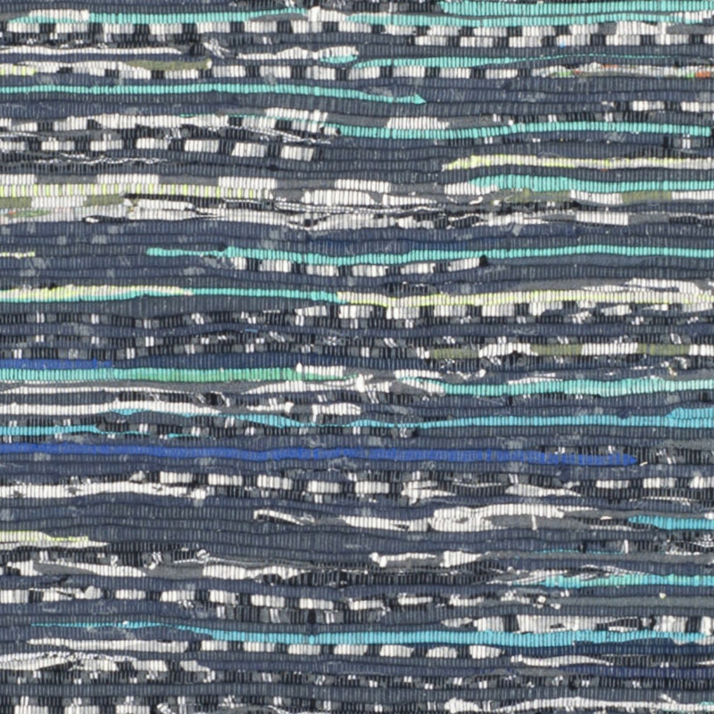 Feliciano Rag Rug Hand Woven Cotton Abstract Rug, Square 6'