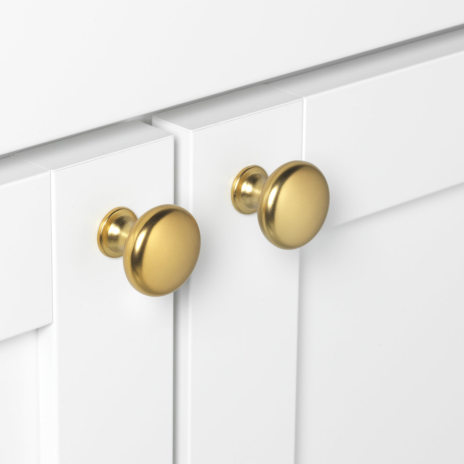 Metal Mushroom Cabinet Knob, Brass Gold