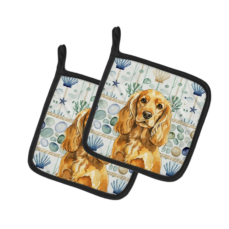 Paire de supports à casseroles Golden Cocker Spaniel