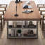 Bureau rectangulaire en bois massif brun noisette-888931677