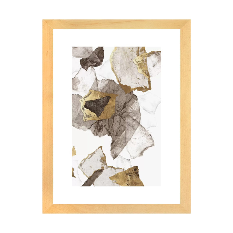Amplifié II - impression d'art graphique, H 24 po x l 16 po x P 1 po, Toile avec cadre en bois beige