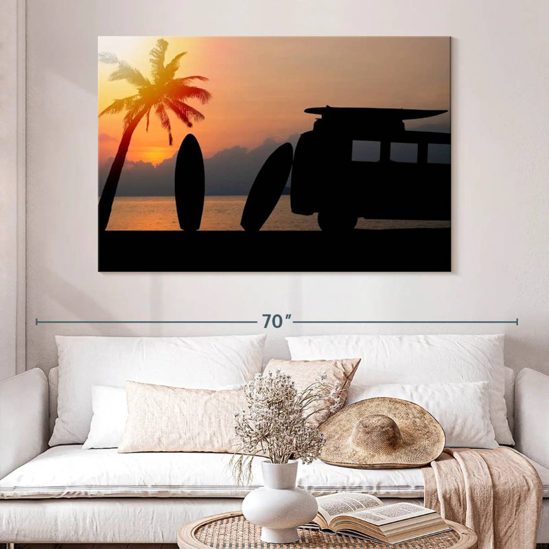 Senne Sunset Surf Trip, 30" H x 45" W