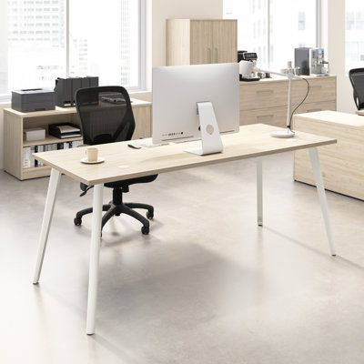 Bush Business Furniture Vista Computer Desk With Splayed Metal Legs
