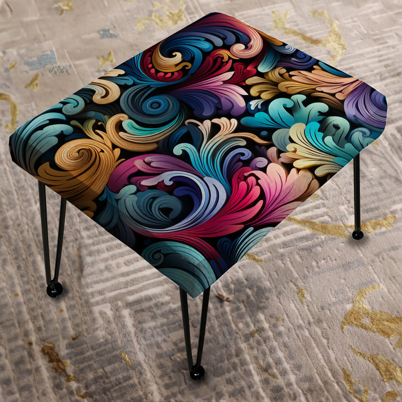 Futuristic Fusion Paisley Pattern - Paisley Rectangle Ottoman