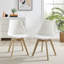 Scandinavian Dining Table Set - Minimalist Style Glass and Metal Leg with 4 Luxury Dining Chairs-86714793-87113436