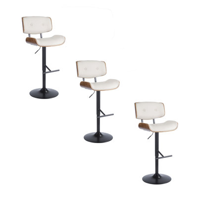 Lombardi Adjustable Barstool - Set Of 3