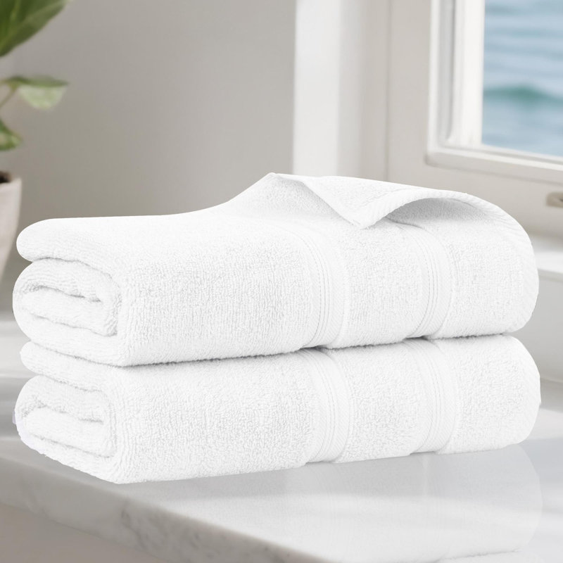Smart Quick-Dry Zero Twist Cotton Bath Sheets, Set Of 2, White