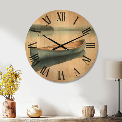 Très grande horloge murale en bois Scenic