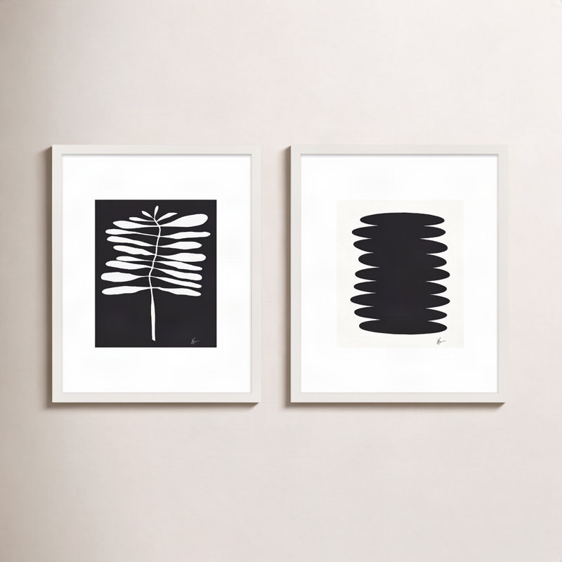 Flora 5&6 Print by Lee Lessem, White Framed, 25" H x 40" W x 1.25" D