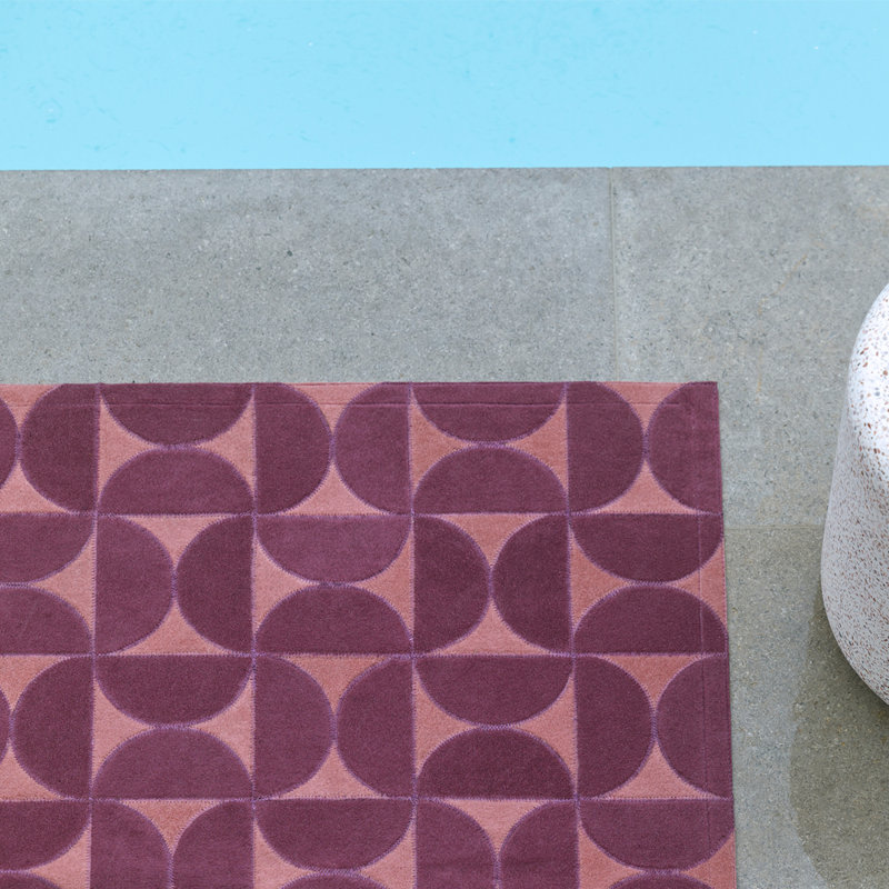 Horizons Geometric Area Rug in Pink, Rectangle 5'3" x 7'6"
